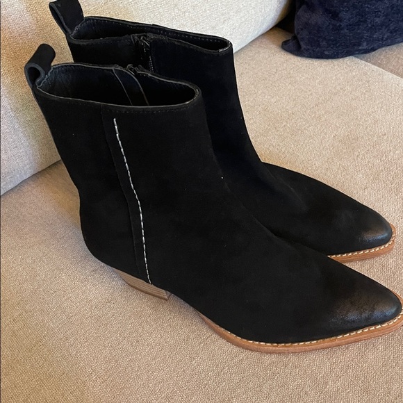 Free People Embroidered Bowers Suede Ankle Boots - Picture 6 of 7